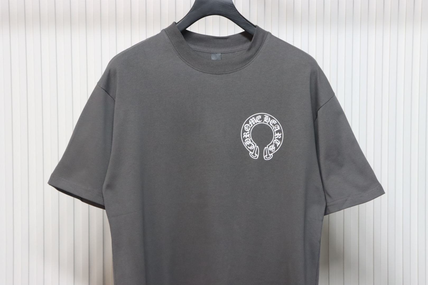 Chrome Hearts Colorful Horseshoe Sanskrit Letter Print T-shirt Grey