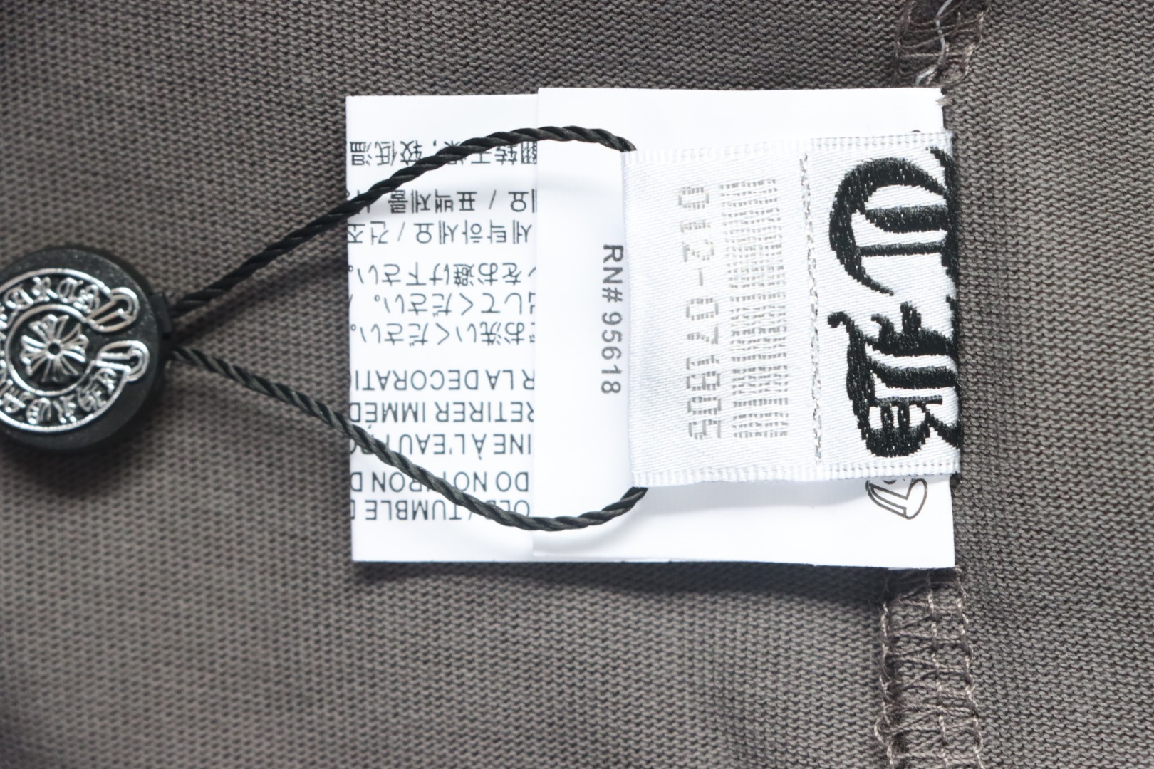 Chrome Hearts Colorful Horseshoe Sanskrit Letter Print T-shirt Grey