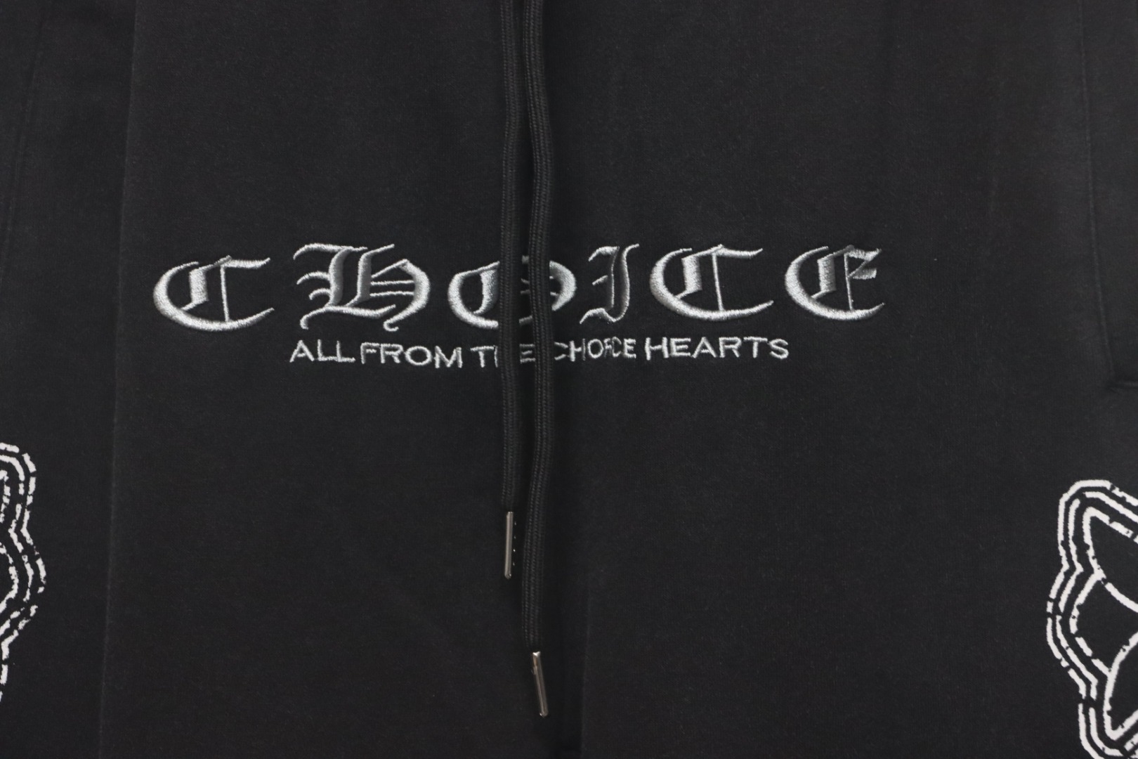 Chrome Hearts Cotton Distressed Printed Embroidered Shorts Black