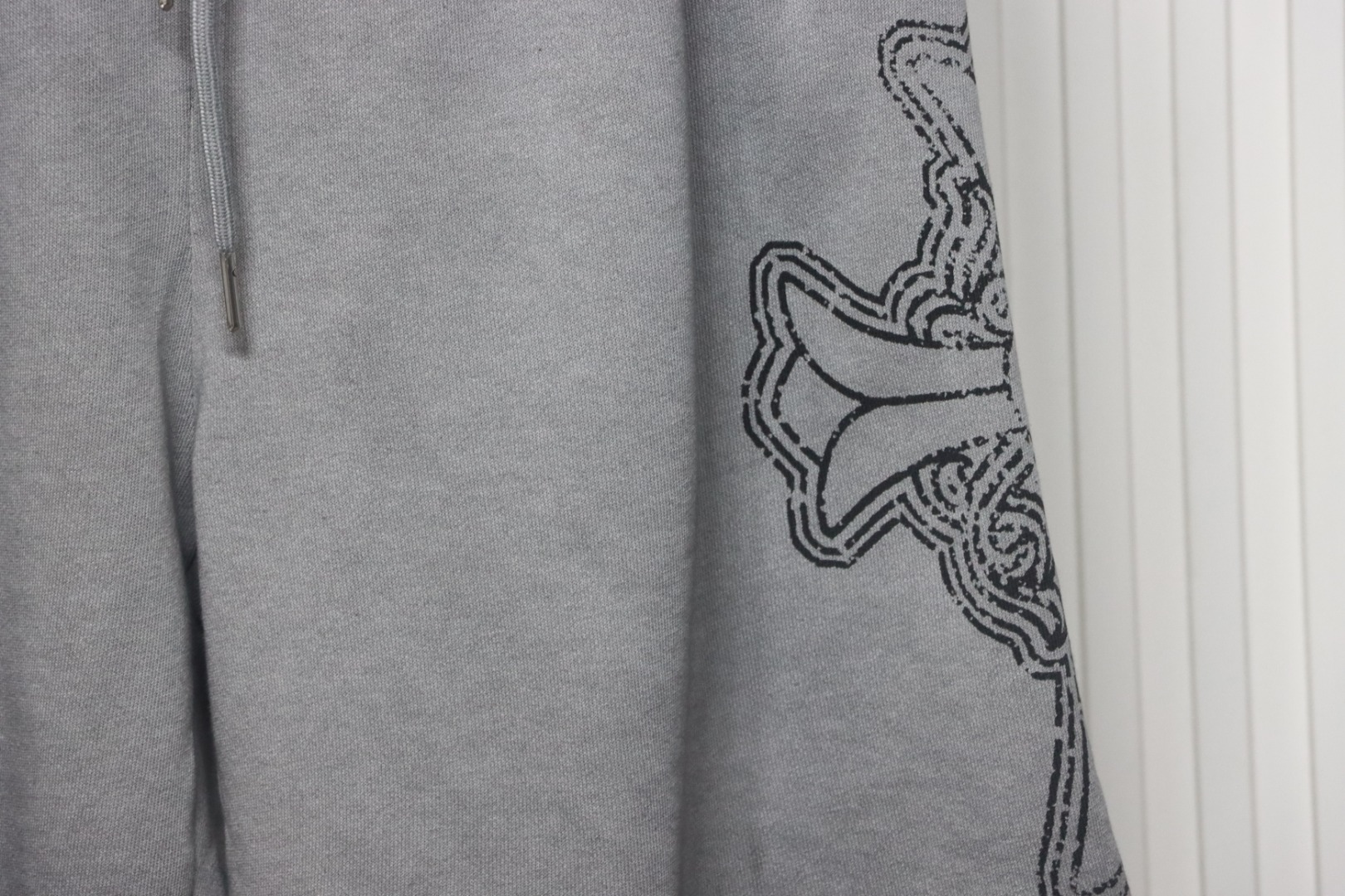 Chrome Hearts Cotton Distressed Printed Embroidered Shorts Grey