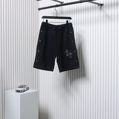 Chrome Hearts Cross Patch Logo Shorts Black 01