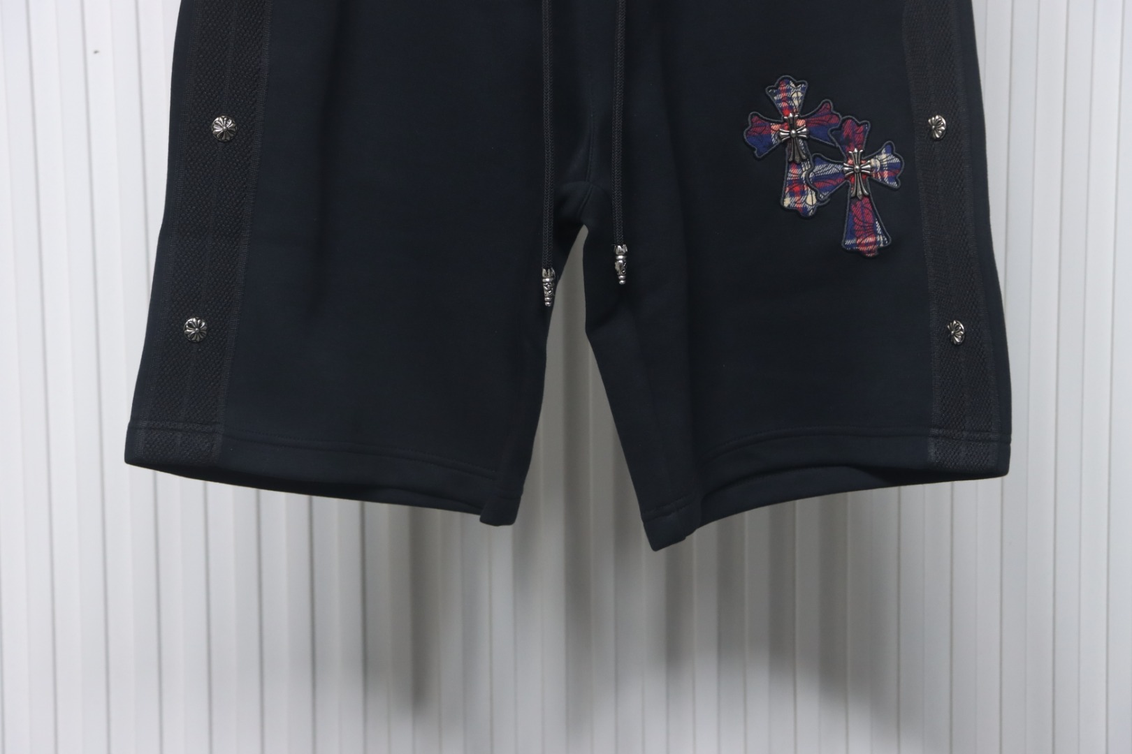 Chrome Hearts Cross Patch Logo Shorts Black