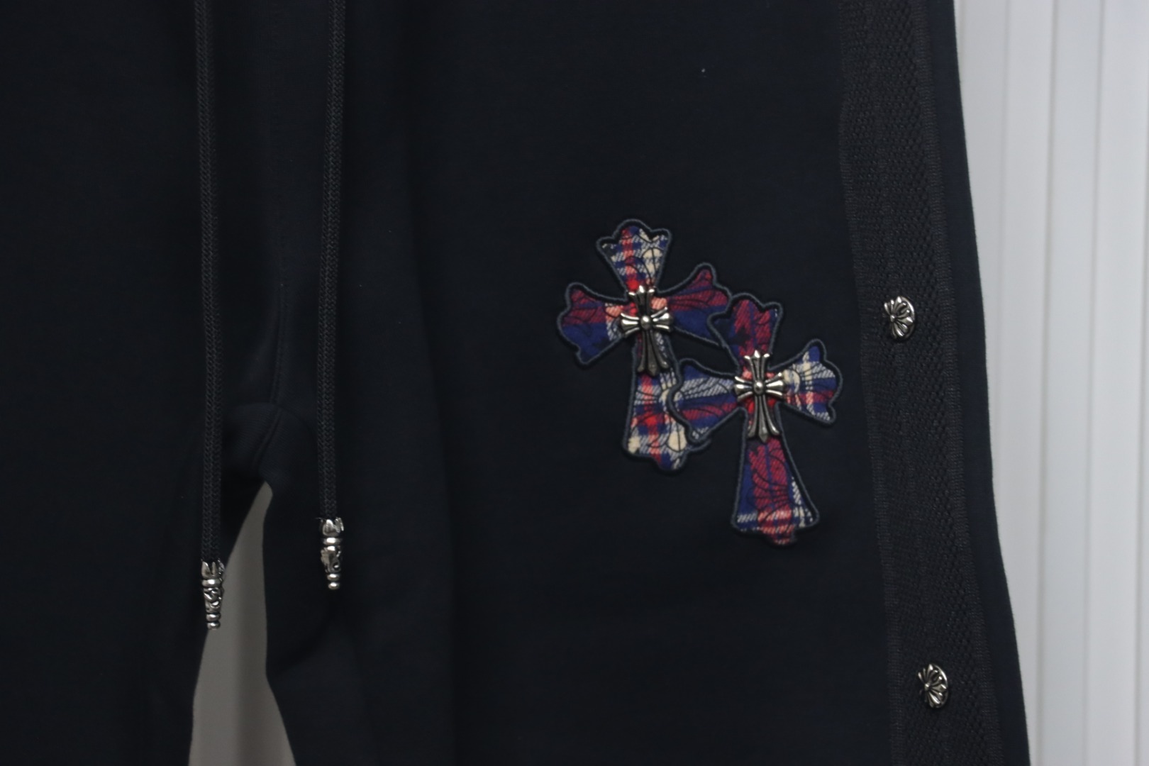 Chrome Hearts Cross Patch Logo Shorts Black