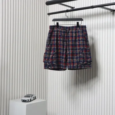 Chrome Hearts Cross Printed Monogram Casual Shorts Plaid 01