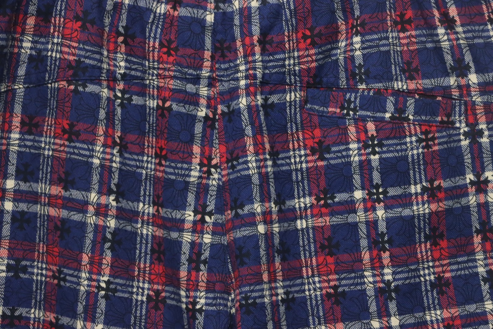 Chrome Hearts Cross Printed Monogram Casual Shorts Plaid