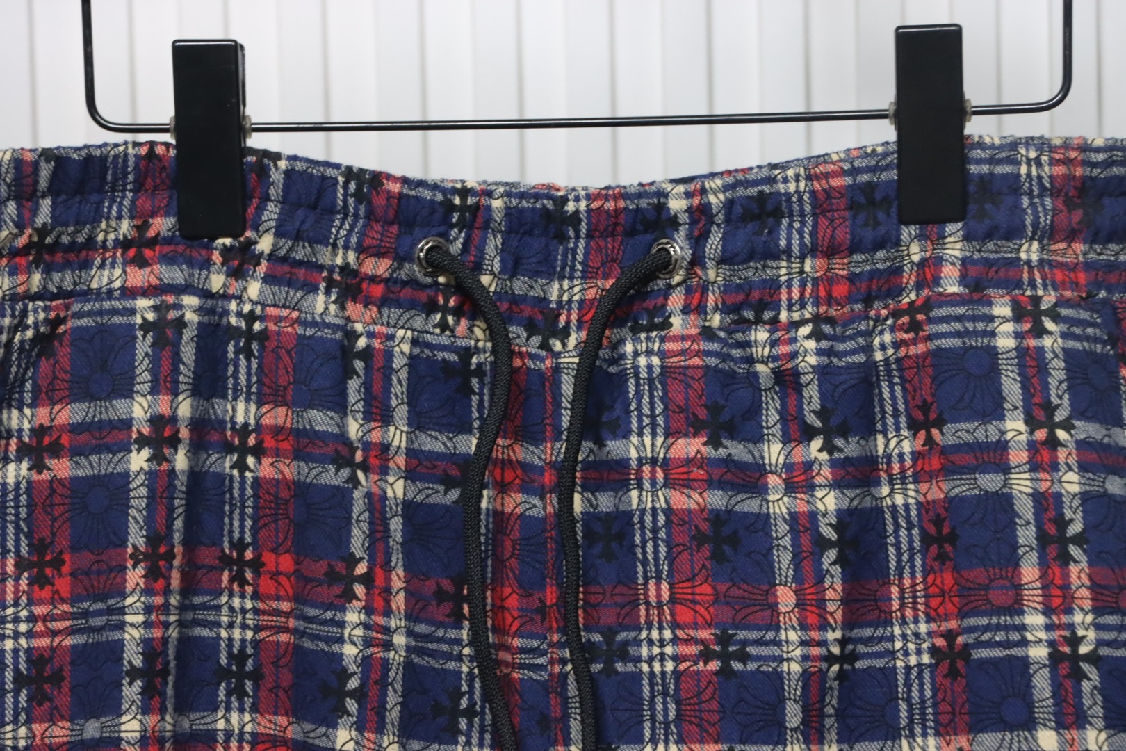 Chrome Hearts Cross Printed Monogram Casual Shorts Plaid