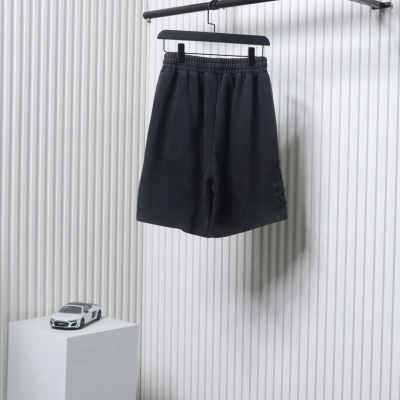 Chrome Hearts Distressed Embroidered Shorts Black 02