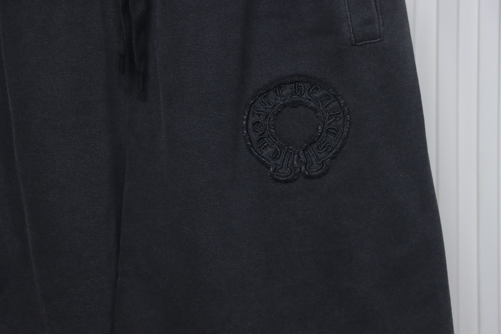 Chrome Hearts Distressed Embroidered Shorts Black