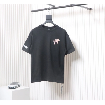 Chrome Hearts Heavy Horseshoe Sanskrit Applique Embroidery T-shirt Grey 01