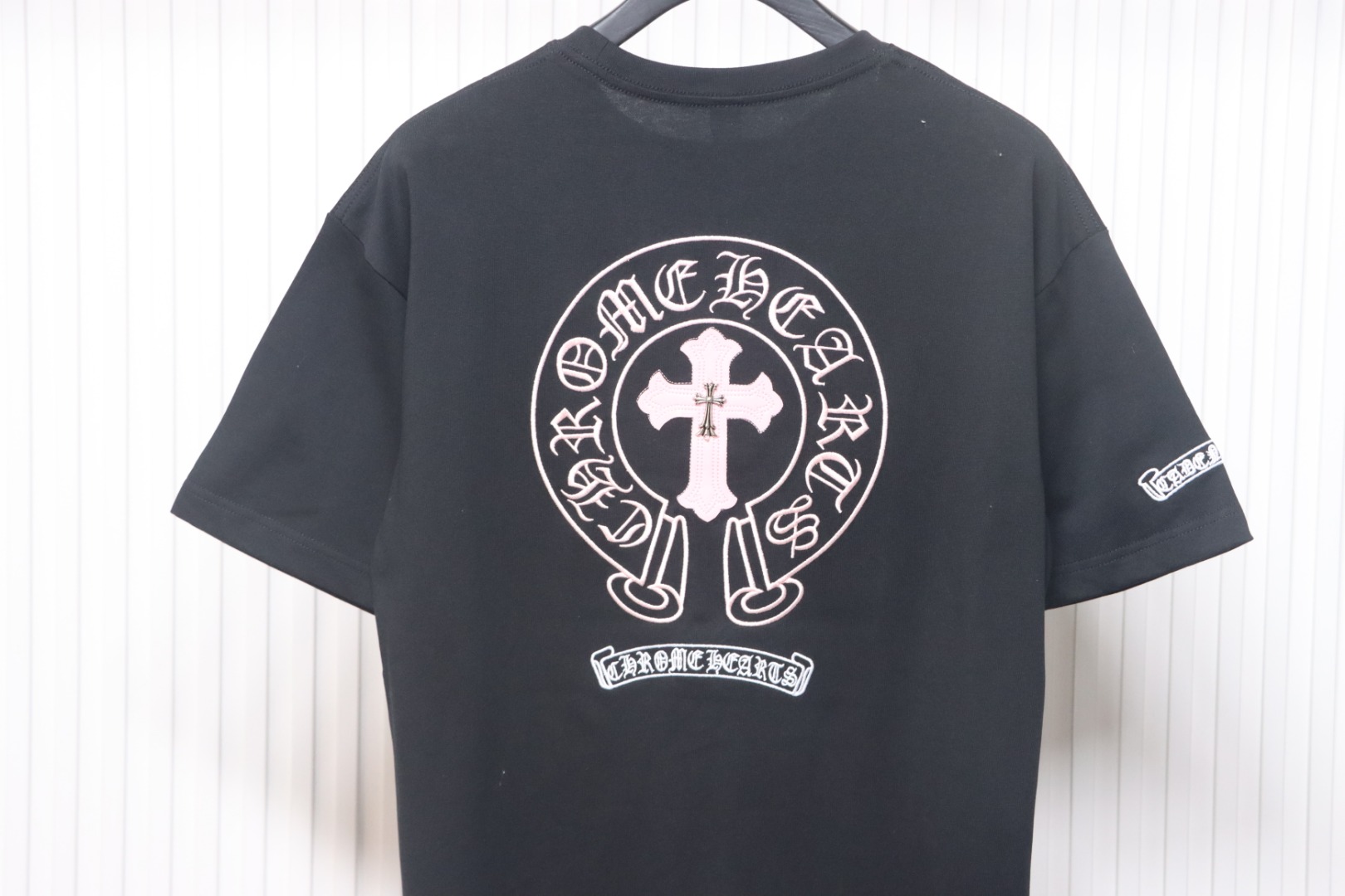 Chrome Hearts Heavy Horseshoe Sanskrit Applique Embroidery T-shirt Grey