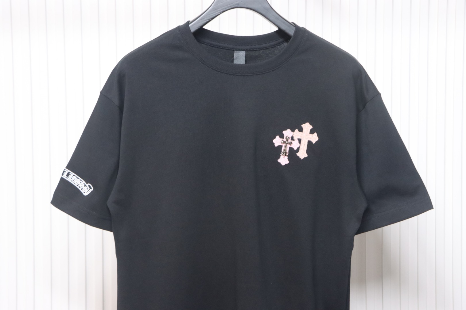 Chrome Hearts Heavy Horseshoe Sanskrit Applique Embroidery T-shirt Grey