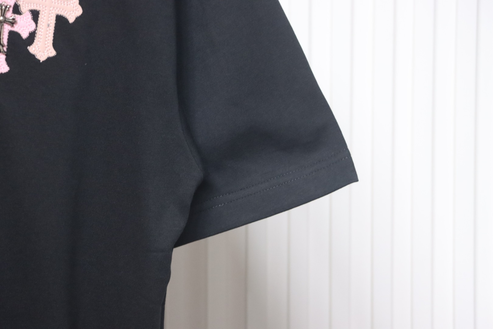 Chrome Hearts Heavy Horseshoe Sanskrit Applique Embroidery T-shirt Grey