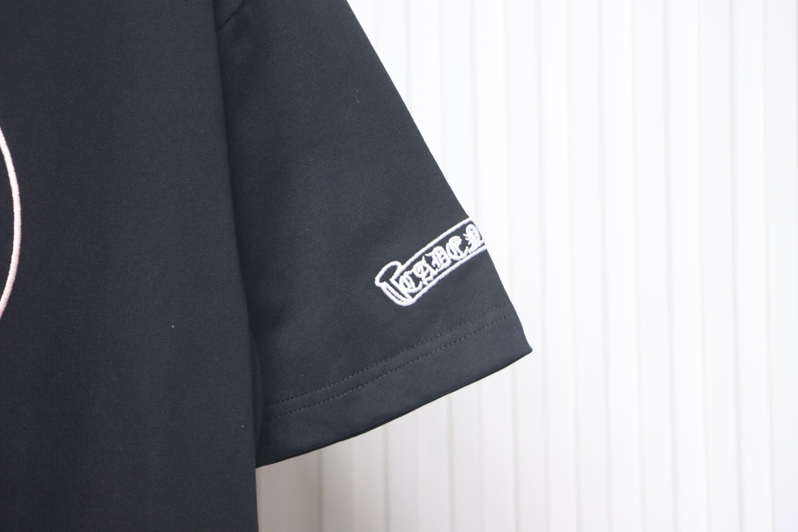 Chrome Hearts Heavy Horseshoe Sanskrit Applique Embroidery T-shirt Grey