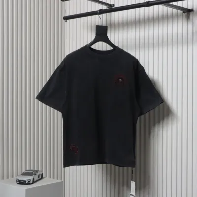 Chrome Hearts Heavy Industry Horseshoe Cross Hardware Old Hardware T-shirt Black 01