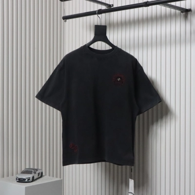 Chrome Hearts Heavy Industry Horseshoe Cross Hardware Old Hardware T-shirt Black 01