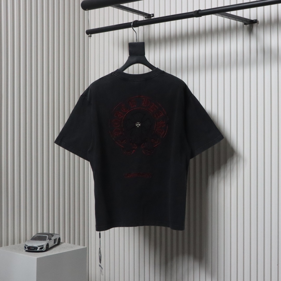 Chrome Hearts Heavy Industry Horseshoe Cross Hardware Old Hardware T-shirt Black