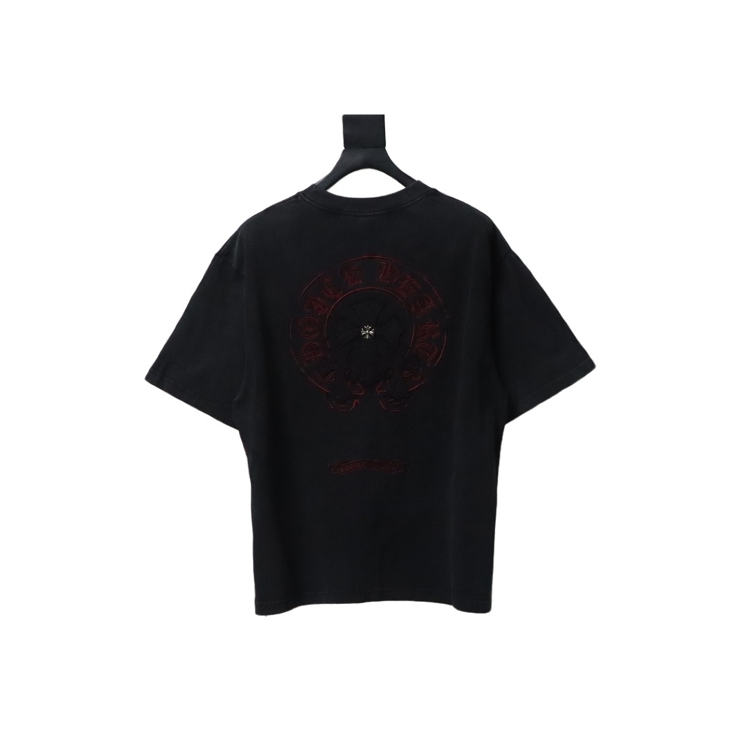 Chrome Hearts Heavy Industry Horseshoe Cross Hardware Old Hardware T-shirt Black