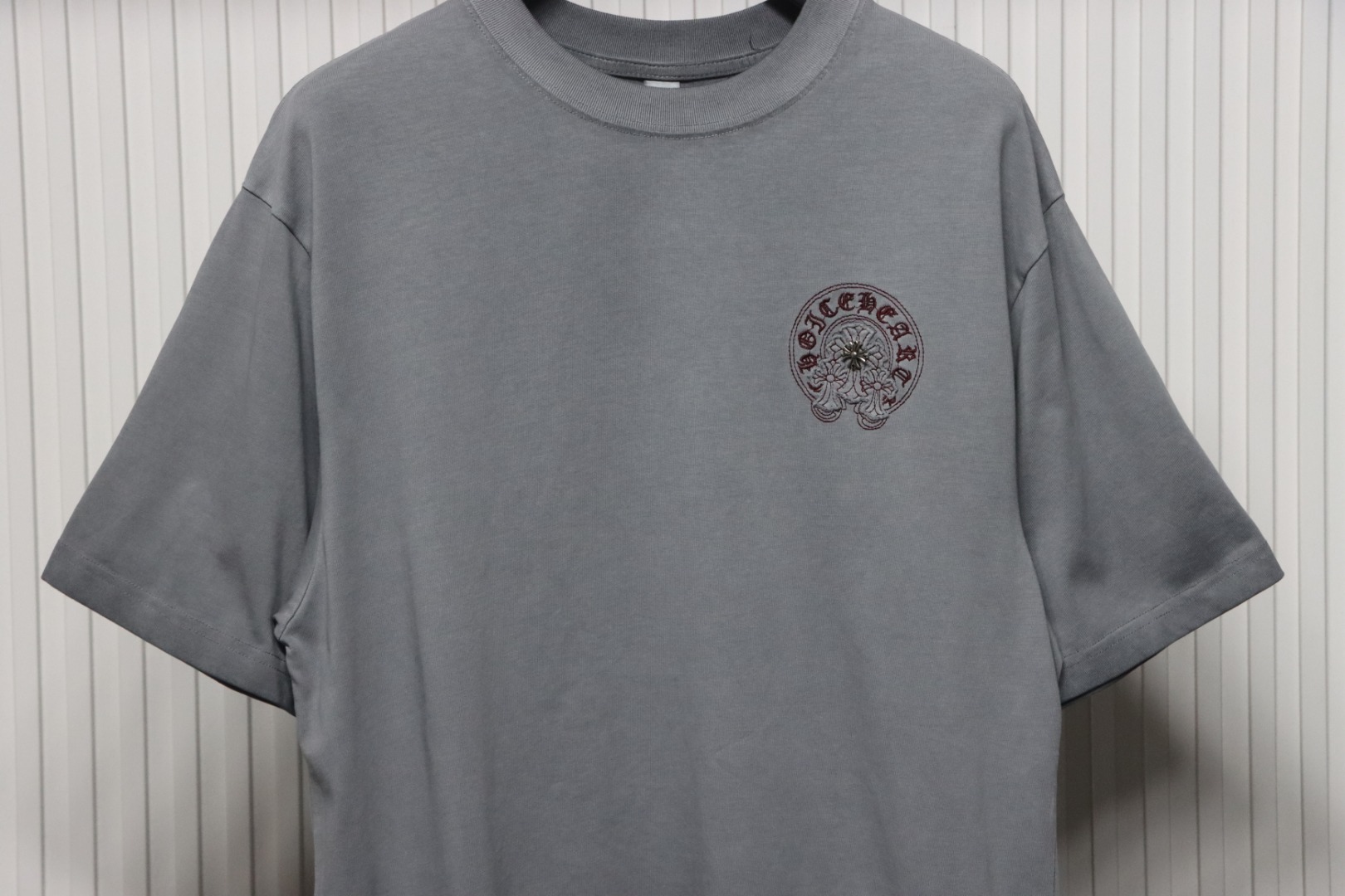 Chrome Hearts Heavy Industry Horseshoe Cross Hardware Old Hardware T-shirt Grey