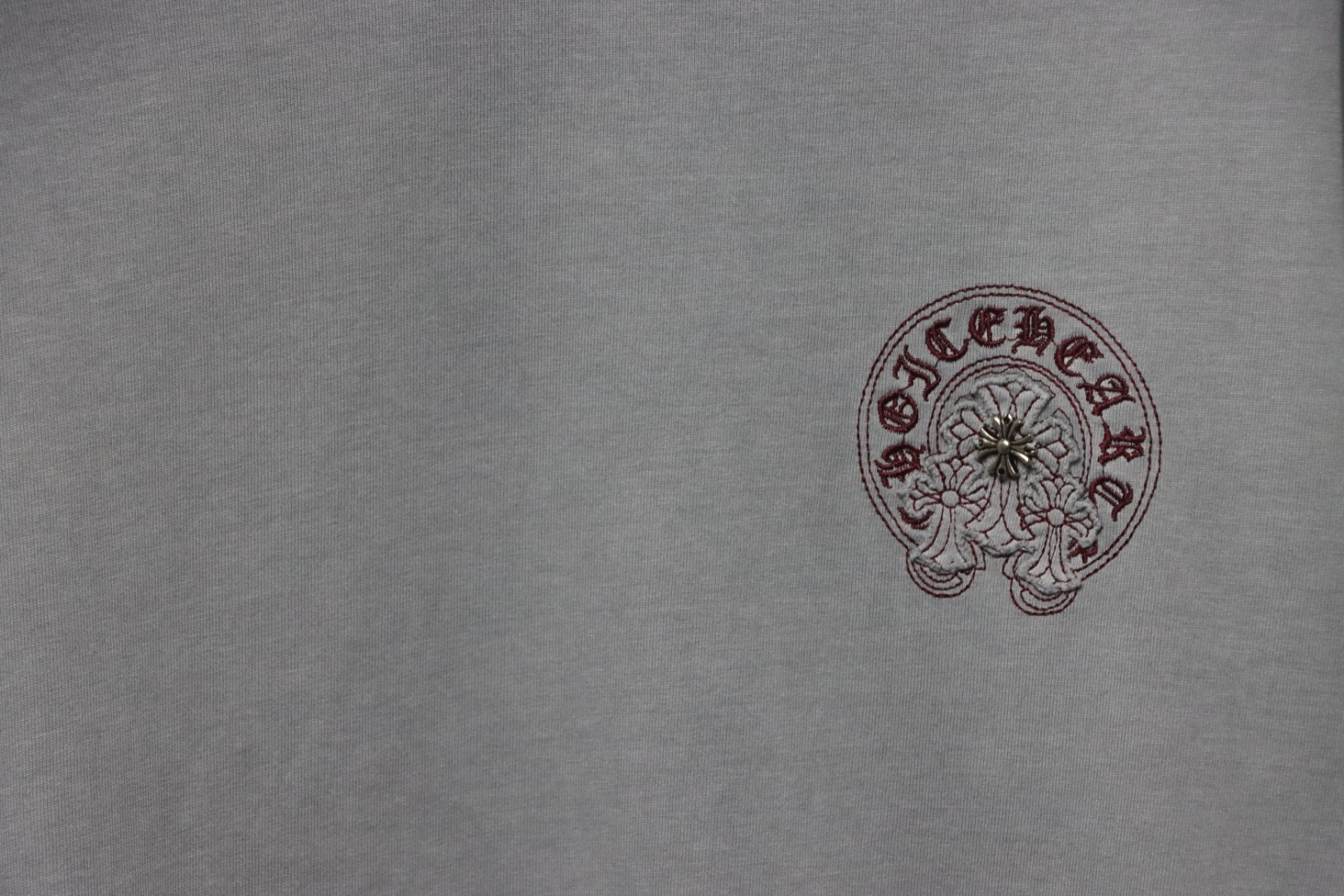 Chrome Hearts Heavy Industry Horseshoe Cross Hardware Old Hardware T-shirt Grey