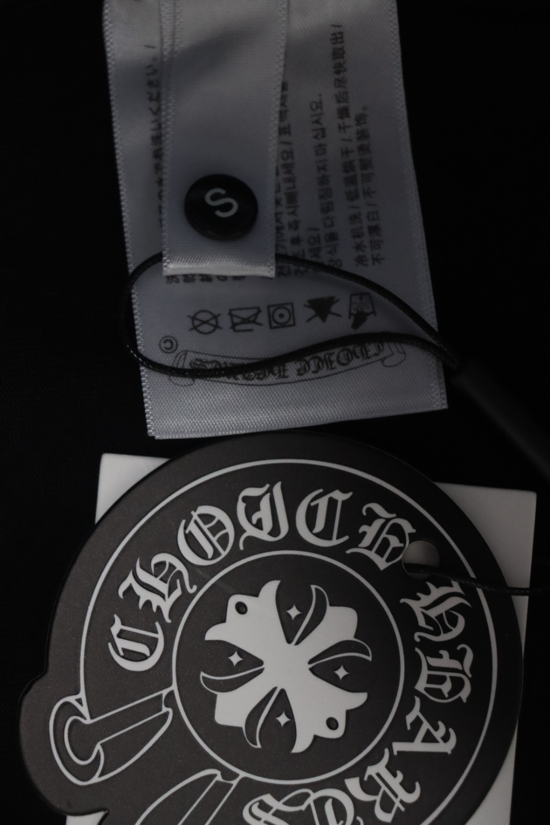 Chrome Hearts Heavy Patch Cross Hot Diamond Distressed T-shirt Black