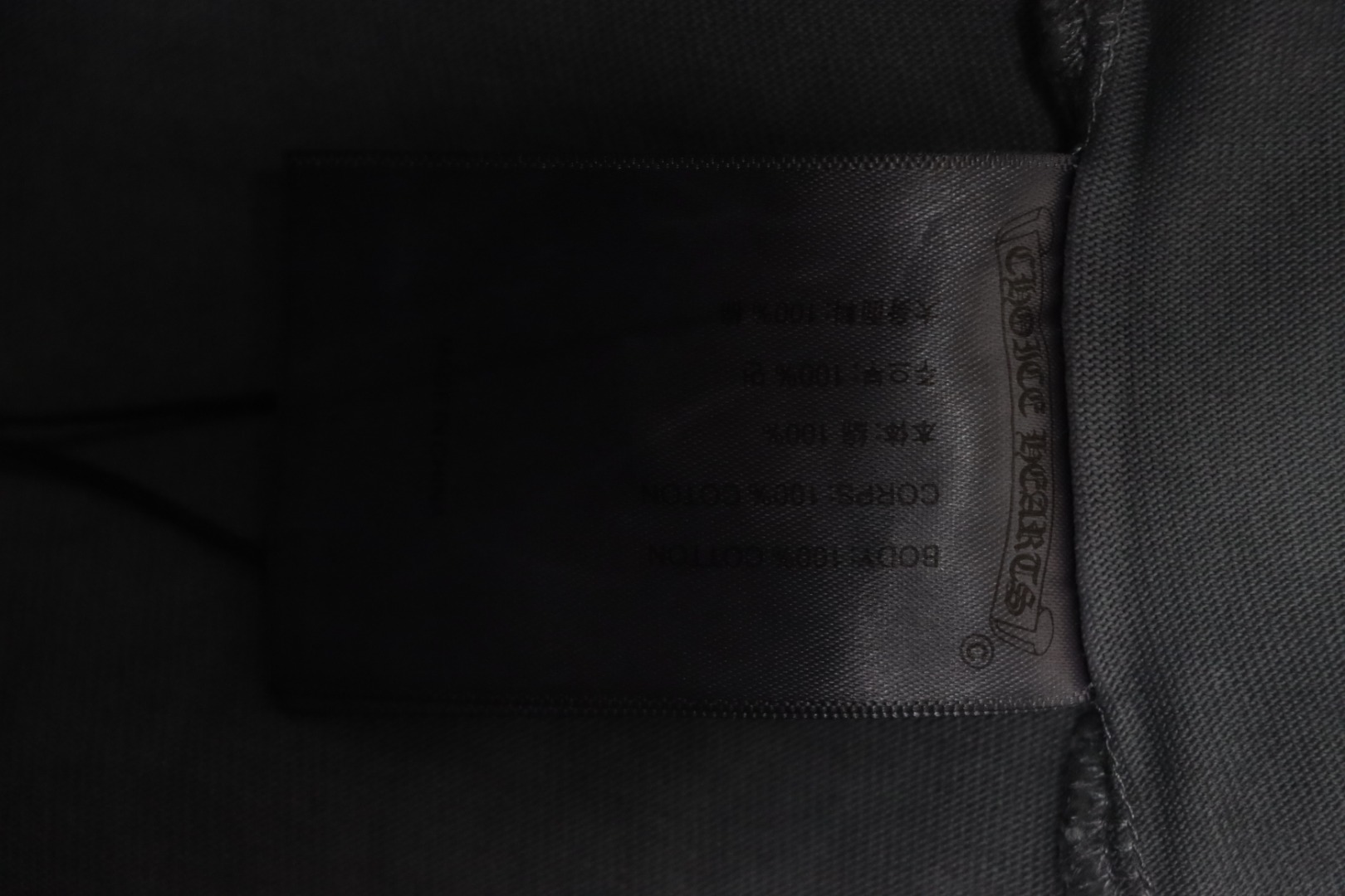 Chrome Hearts Heavy Patch Cross Hot Diamond Distressed T-shirt Grey