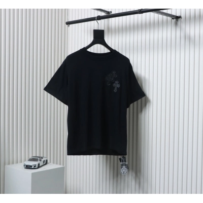 Chrome Hearts Leather Label T-shirt Black 01