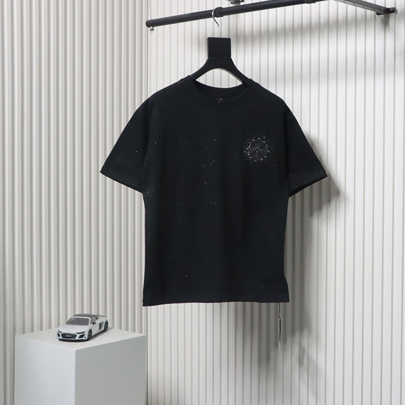 Chrome Hearts Rivets Full Diamond T-shirt Black