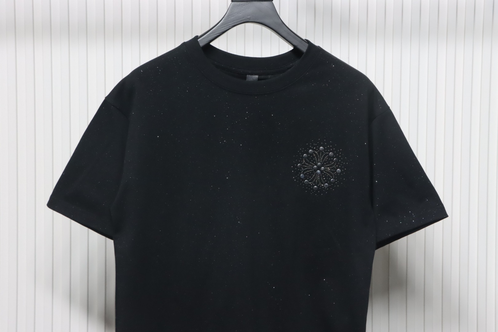 Chrome Hearts Rivets Full Diamond T-shirt Black