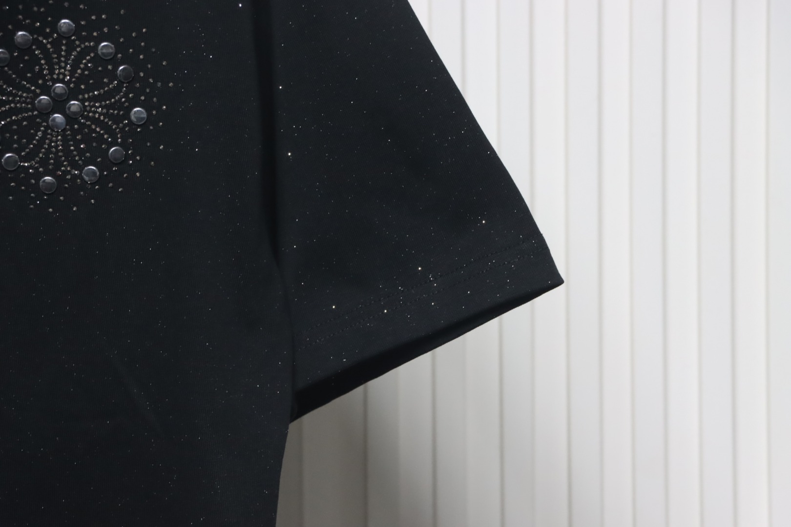 Chrome Hearts Rivets Full Diamond T-shirt Black