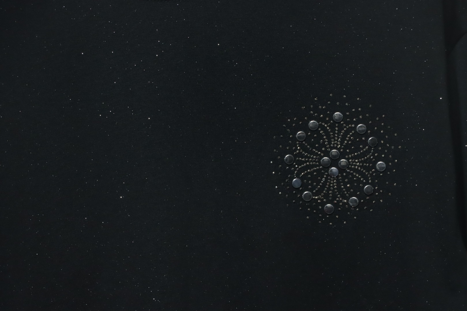 Chrome Hearts Rivets Full Diamond T-shirt Black