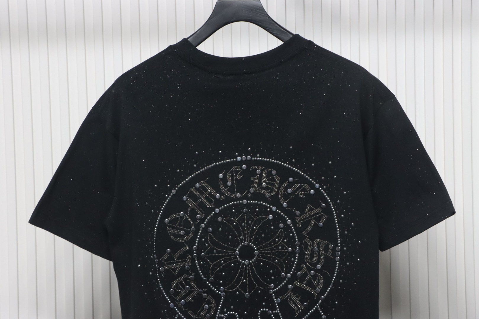 Chrome Hearts Rivets Full Diamond T-shirt Black