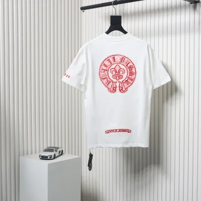 Chrome Hearts Scout Flower Embroidery T-shirt White 02