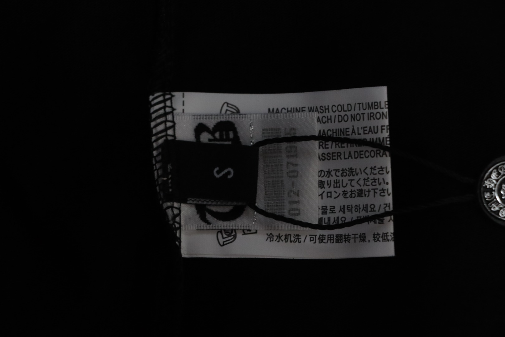 Chrome Hearts Trendy Embroidered Horseshoe Back Patch Overlapping Cross Round Neck T-shirt Black