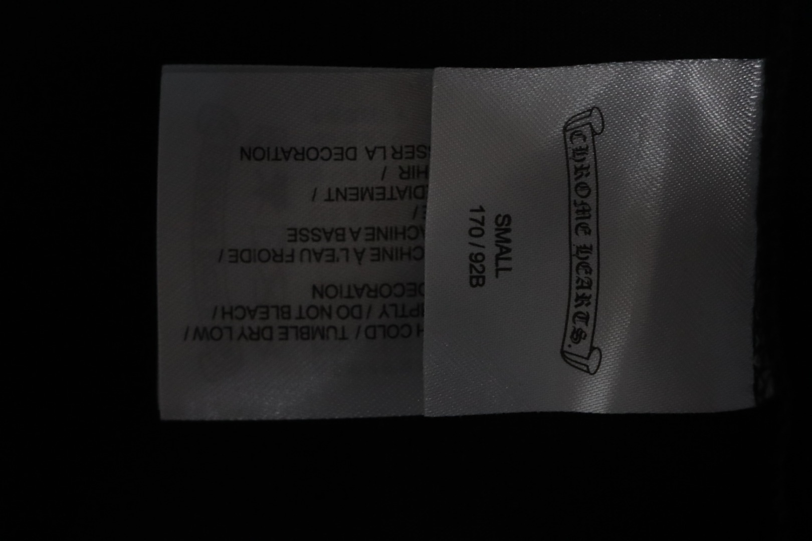 Chrome Hearts 25ss Cross Patch Embroidery Washed Holes T-shirt Black