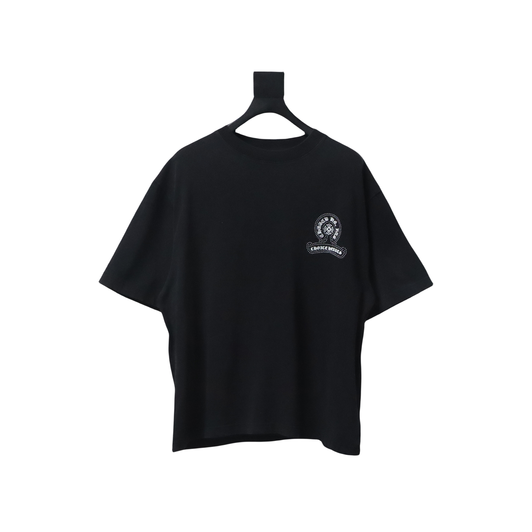 copy of Chrome Hearts Heavy Industry Horseshoe Silicone Ceramic Drill Old T-shirt Grey