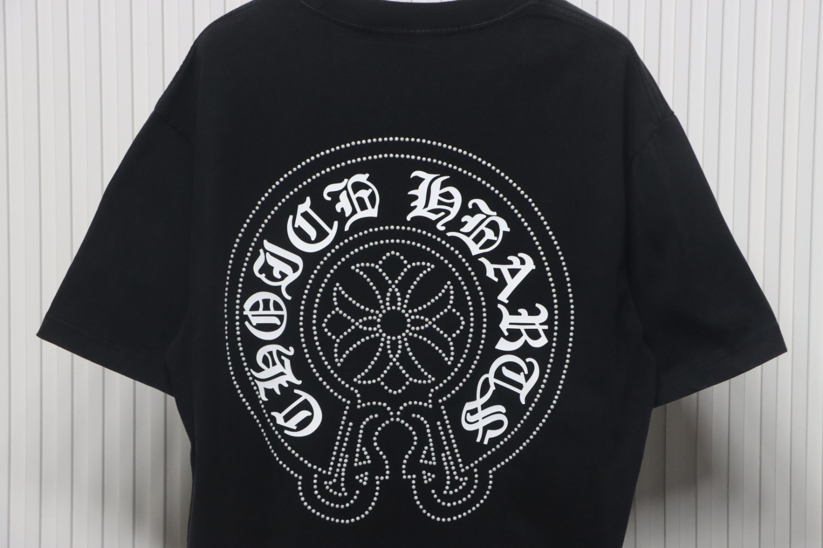copy of Chrome Hearts Heavy Industry Horseshoe Silicone Ceramic Drill Old T-shirt Grey