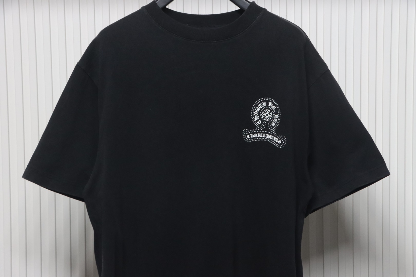 copy of Chrome Hearts Heavy Industry Horseshoe Silicone Ceramic Drill Old T-shirt Grey