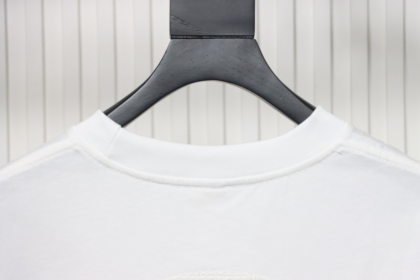 Chrome Hearts Trendy Embroidered Horseshoe Back Patch Overlapping Cross Round Neck T-shirt White