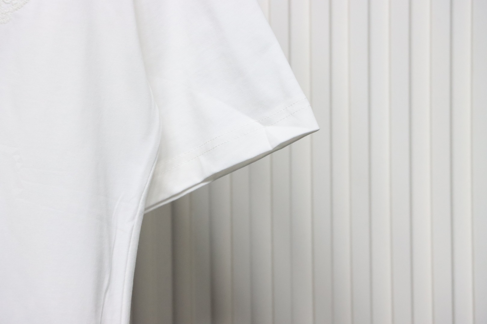 Chrome Hearts Trendy Embroidered Horseshoe Back Patch Overlapping Cross Round Neck T-shirt White