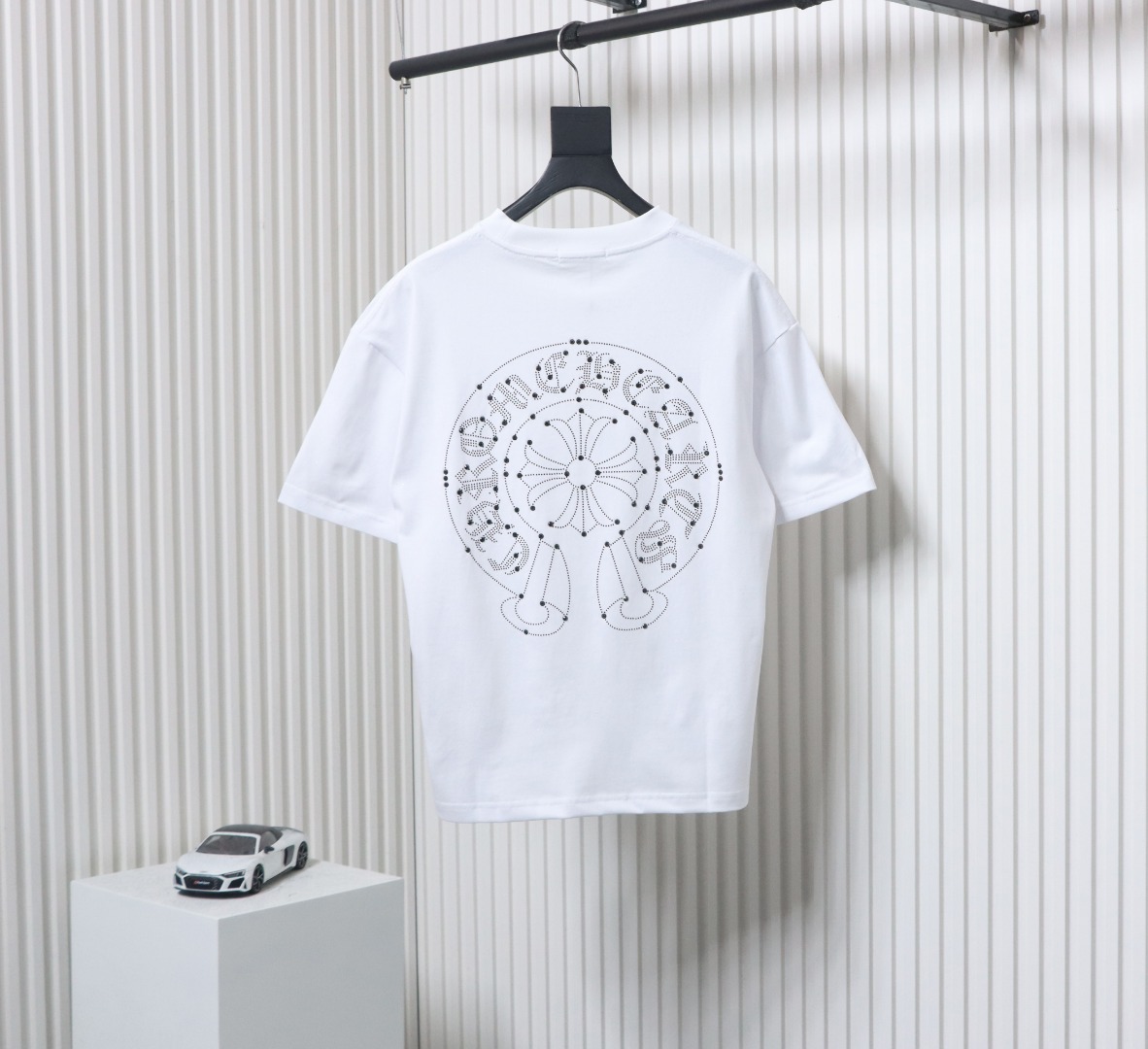 Chrome Hearts 25ss Hot Diamond Logo Glitter T-shirt White