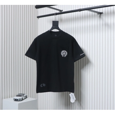 Chrome Hearts Horseshoe Print Front and Back T-shirt Black 01