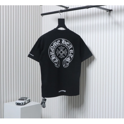 Chrome Hearts Horseshoe Print Front and Back T-shirt Black 02