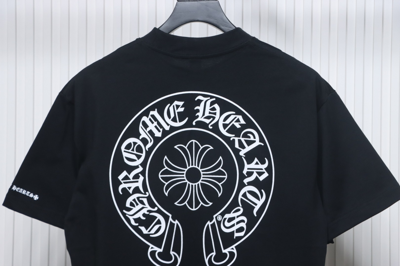 Chrome Hearts Horseshoe Print Front and Back T-shirt Black