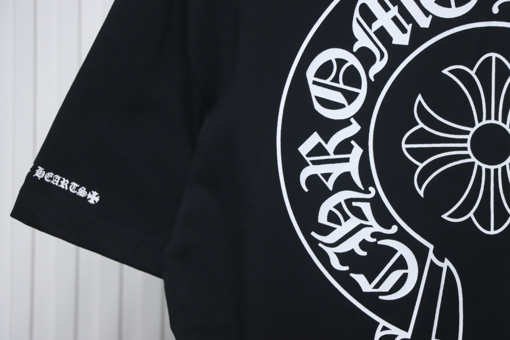 Chrome Hearts Horseshoe Print Front and Back T-shirt Black