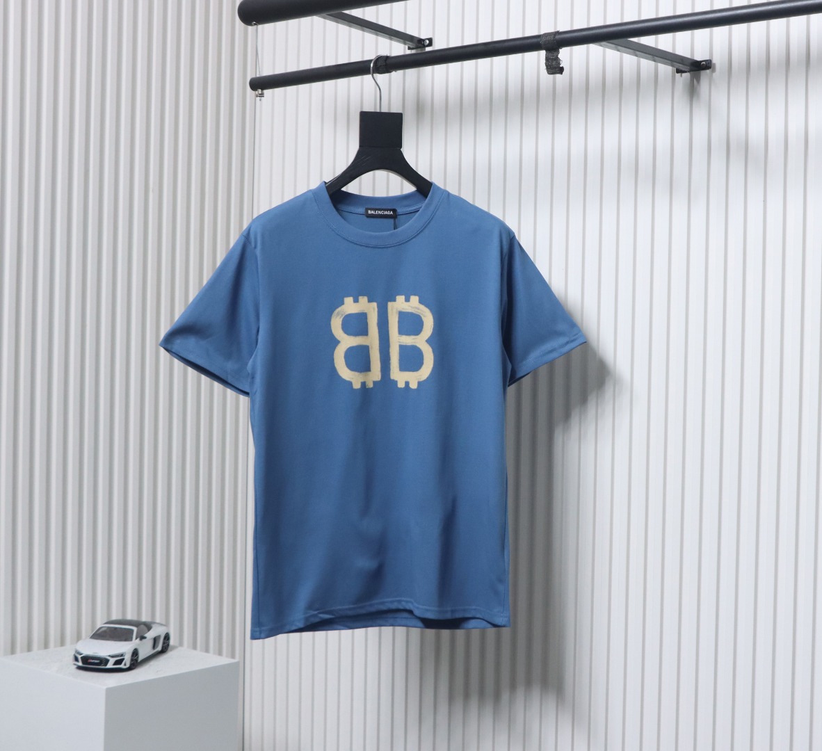 Balenciaga Bitcoin Logo T-shirt Blue