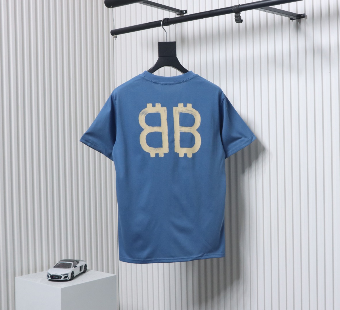 Balenciaga Bitcoin Logo T-shirt Blue