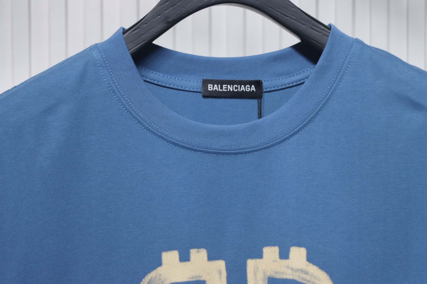 Balenciaga Bitcoin Logo T-shirt Blue