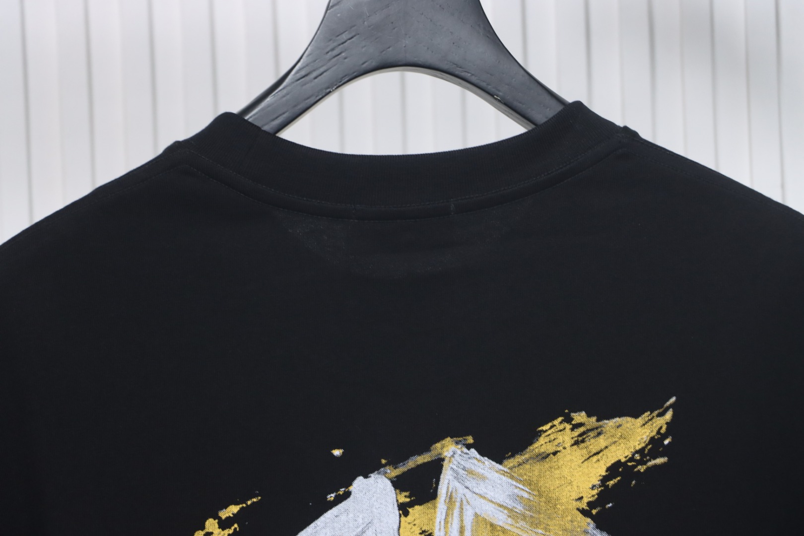 Balenciaga Hand-painted Double B Print T-shirt Black