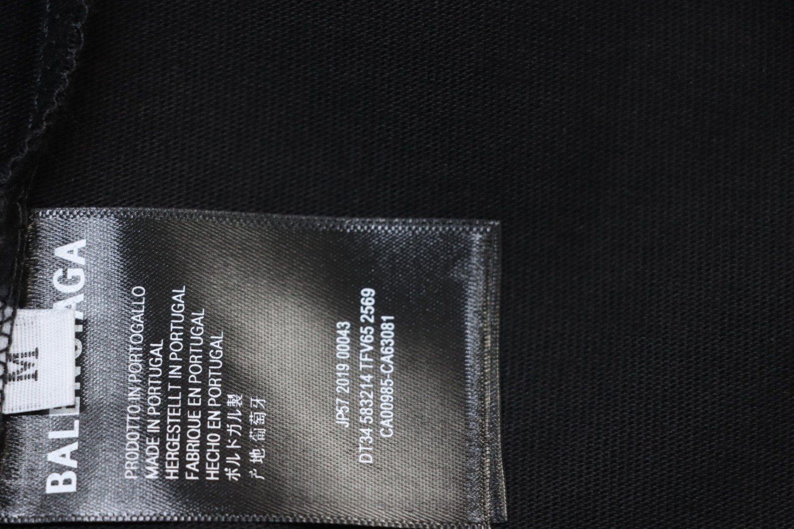 Balenciaga Hand-painted Double B Print T-shirt Black