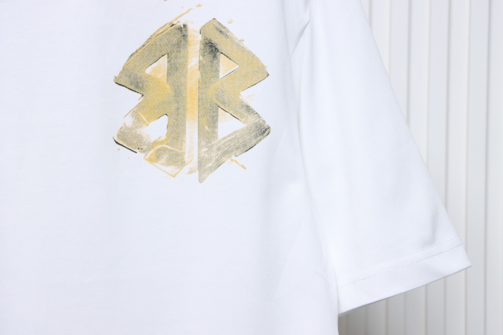 Balenciaga Hand-painted Double B Print T-shirt White